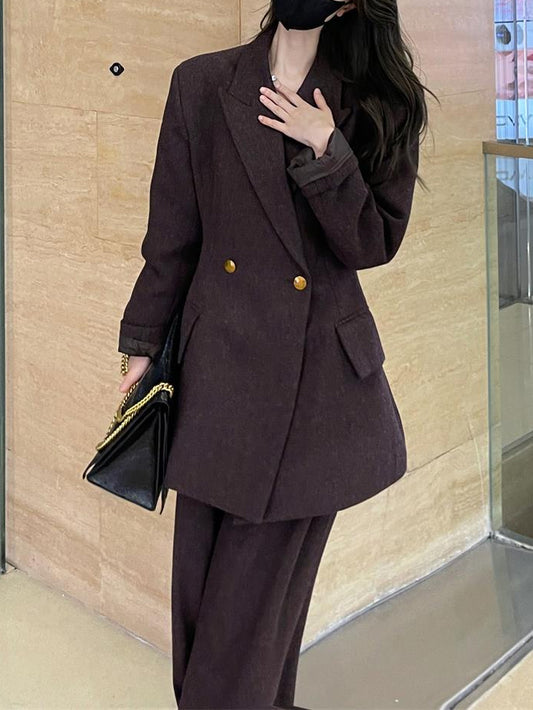 VERILADY |【予約販売】秋冬スーツジャケット&ワイドパンツ2点セットアップ