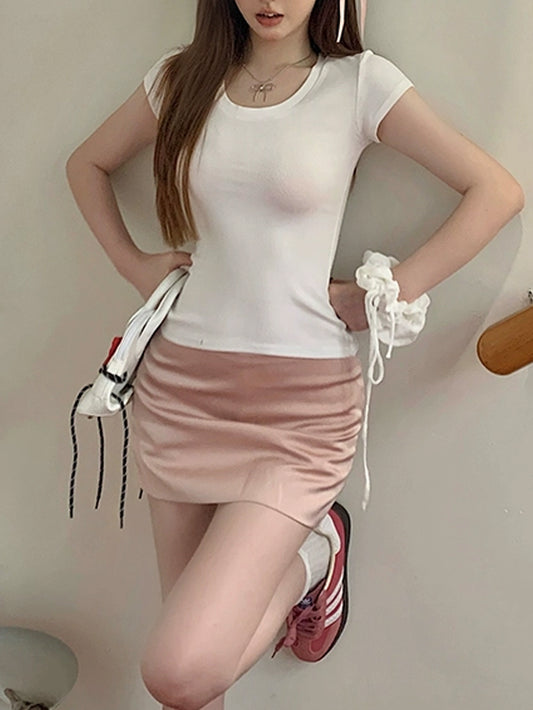 VERILADY |サマーニットUネックTシャツ