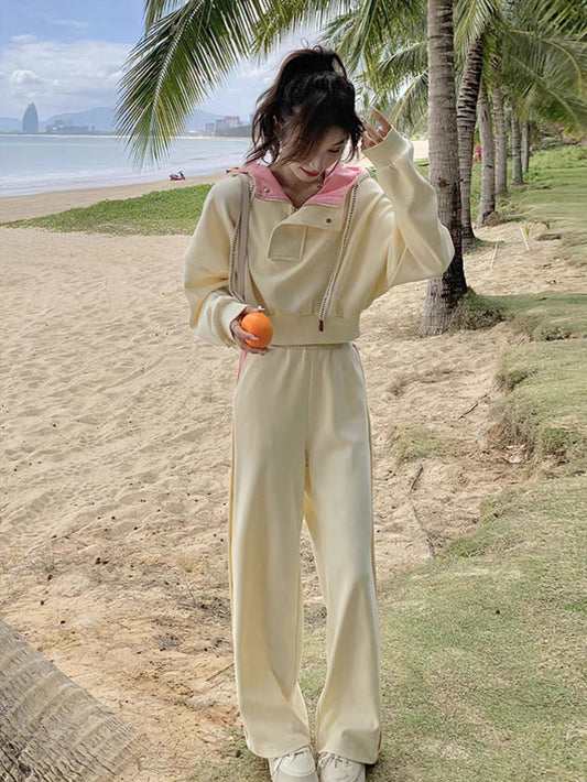 VERILADY |リブフーディー・パーカー&リブパンツ2点セットアップ