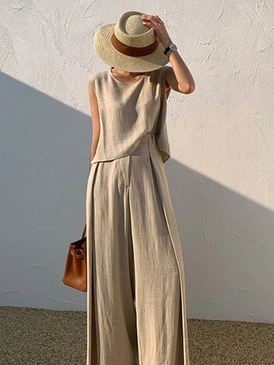 VERILADY |ノースリーブトップス&パンツ2点セットアップ