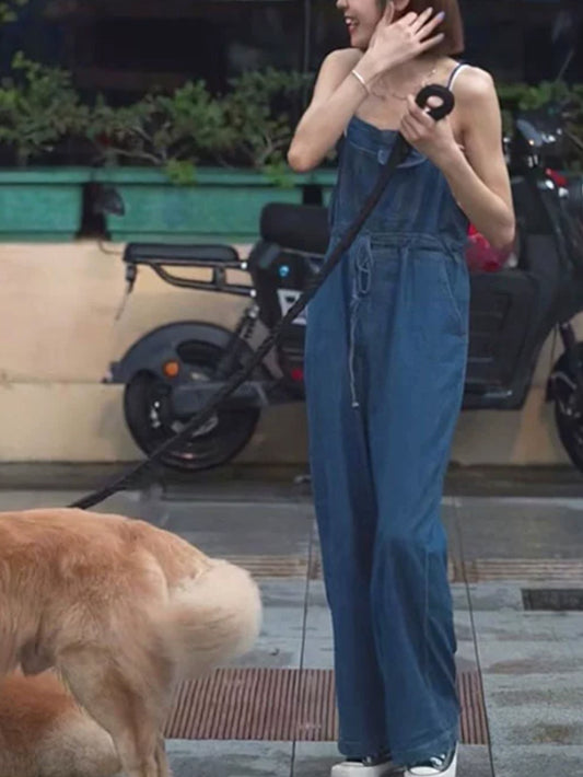 VERILADY |デニムワイドサロペットパンツオールインワン