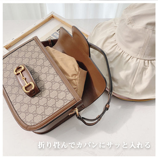 VERILADY |サファリハット あご紐付き レディースハット つば広帽子 5色展開