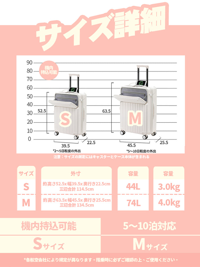 VERILADY |2サイズ・5色展開 個性的なフロントオープンデザイン これまでのどのケースにも似ていないスーツケース