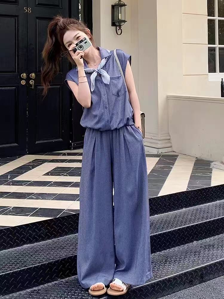 TikTok LIVE |061401 2点セットアップ(スカーフおまけ付き)