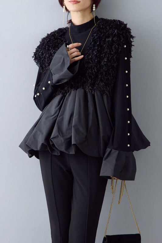 TikTokLIVE |【完売】フェザーフリンジペプラムベスト033101