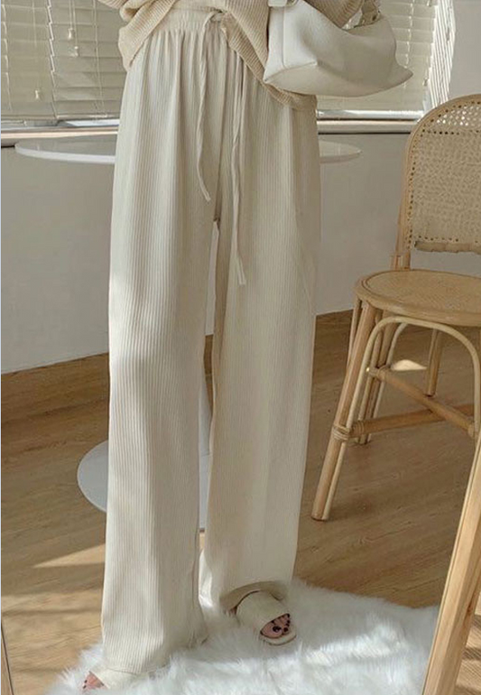 VERILADY | ハイウエストゴム付ワイドパンツ