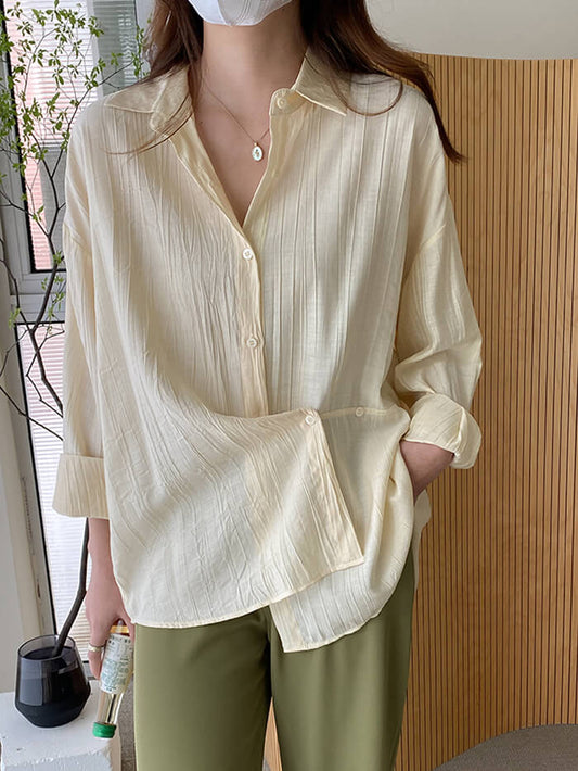 VERILADY | Áo sơ mi tay dài thiết kế khuy trượt