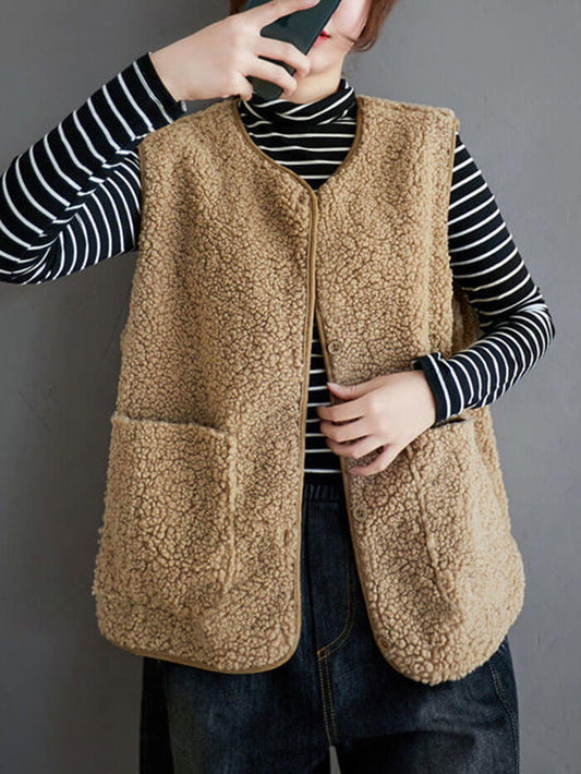 VERILADY | Áo khoác boa hở phía trước phong cách cổ điển