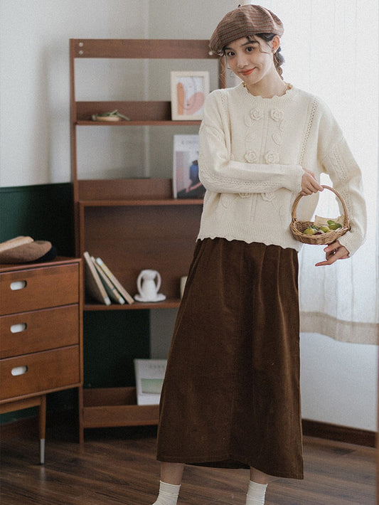 VERILADY | Váy nhung kẻ retro