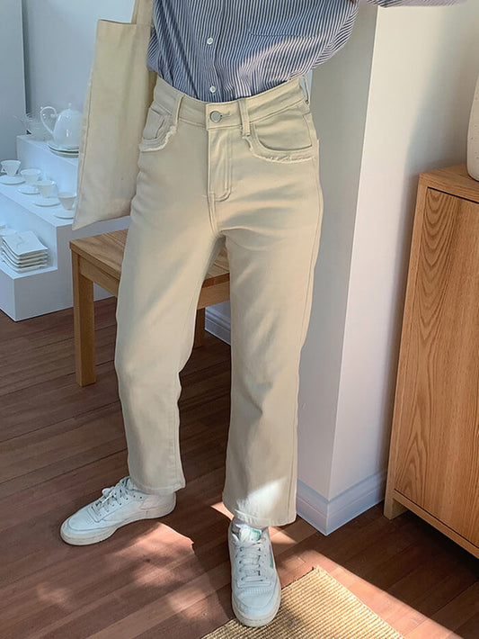 VERILADY | ハイウエストストレートデニムパンツ