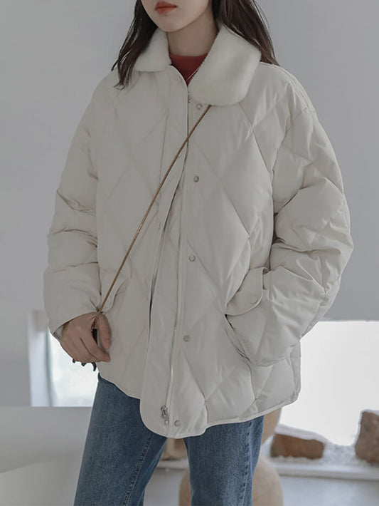 VERILADY | Áo khoác bông có cổ lông sinh thái