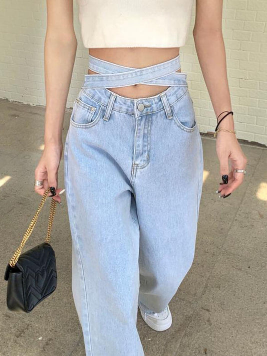 VERILADY | バックリボンクロスデザインデニム