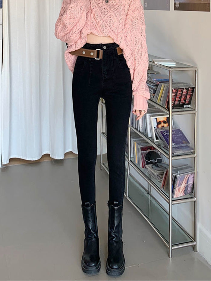 VERILADY | Thắt lưng Quần skinny denim Quần jean cạp cao Quần jean