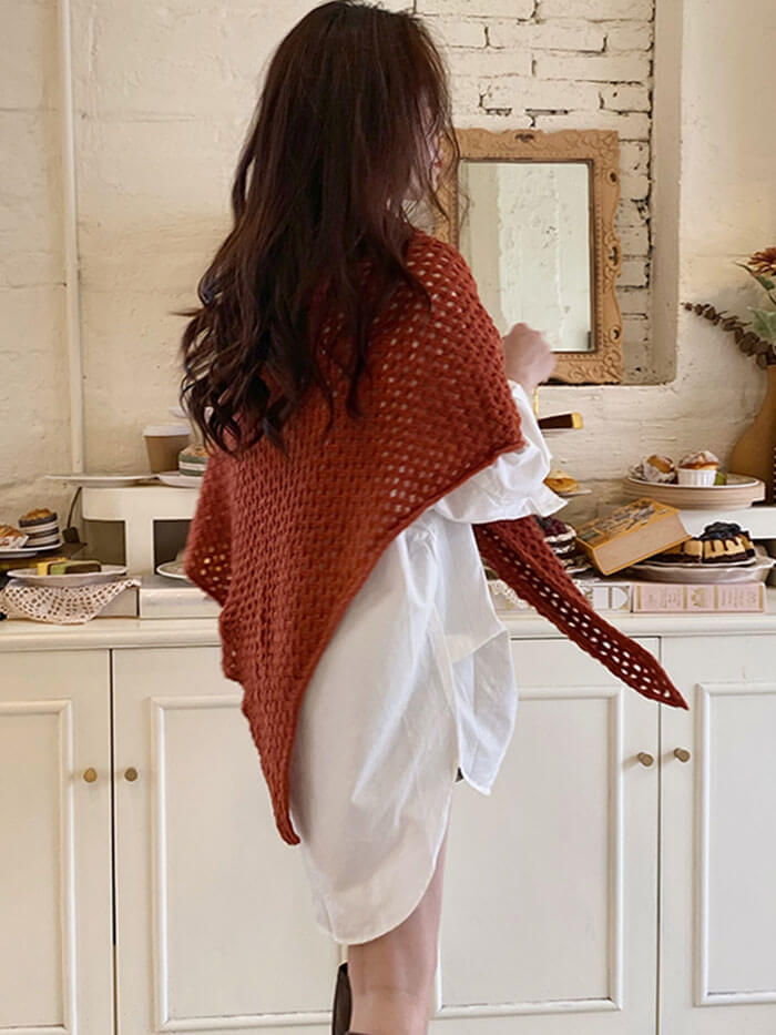XÁC MINH | Khăn choàng openwork có thắt lưng