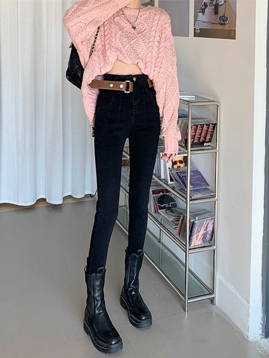 VERILADY | Thắt lưng Quần skinny denim Quần jean cạp cao Quần jean