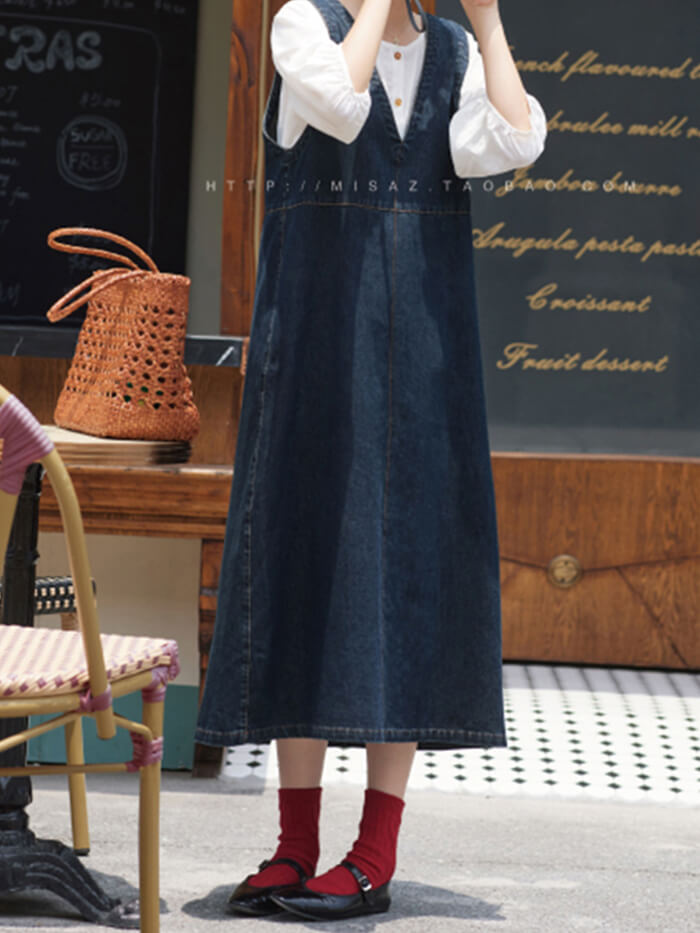 XÁC MINH | Denim Cổ Chữ V Janska