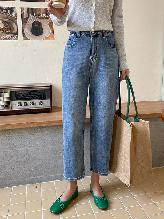 VERILADY | ハイウエストストレートデニムパンツ