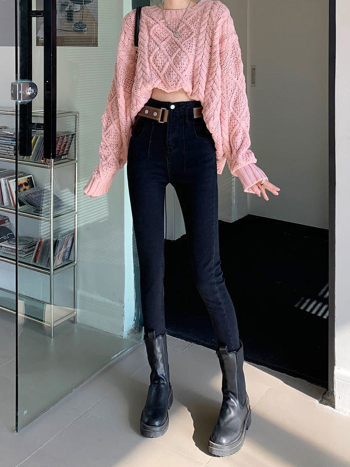 VERILADY | Thắt lưng Quần skinny denim Quần jean cạp cao Quần jean