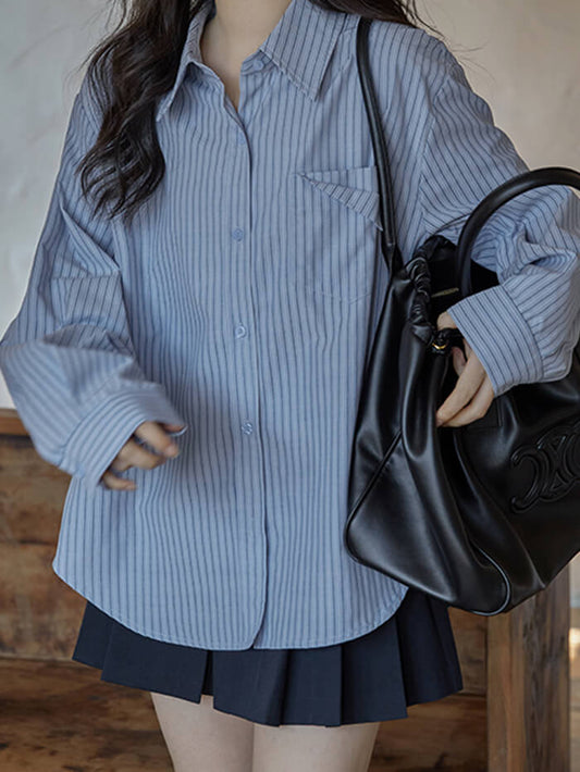 VERILADY | ÁO SƠ MI SỌC YORK POCKET POINT POINT