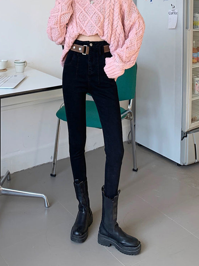 VERILADY | Thắt lưng Quần skinny denim Quần jean cạp cao Quần jean