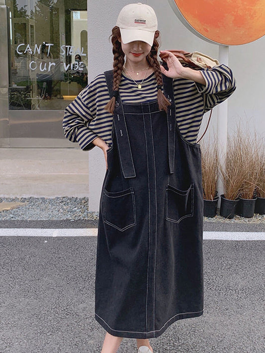 XÁC MINH | Cài đặt Áo phông sọc & Salopette denim