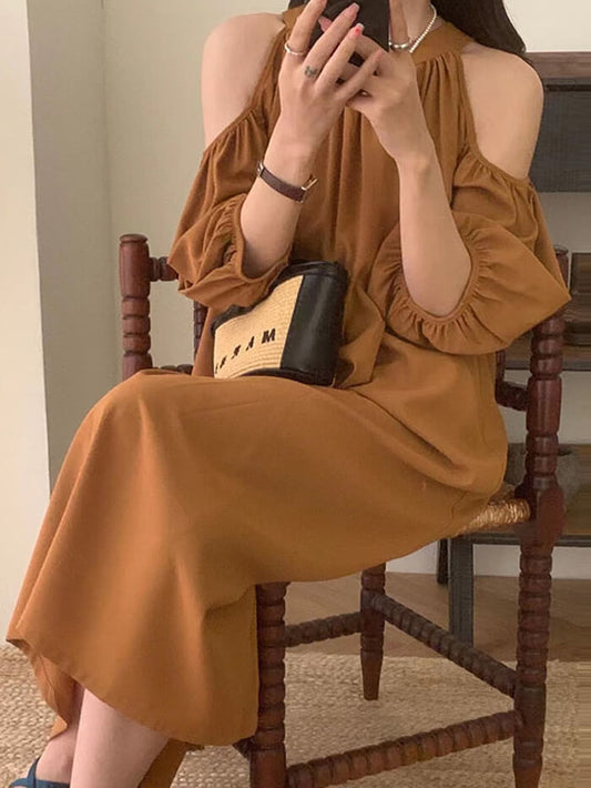 VERILADY|Đầm Trễ Vai Nữ Tính