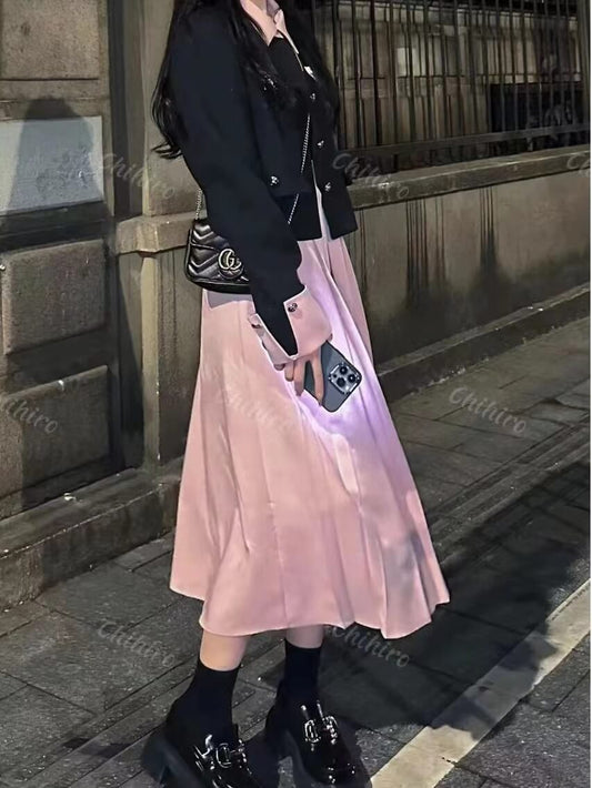 VERILADY | Set 2 Món Áo Khoác Có Ve Áo Và Chân Váy