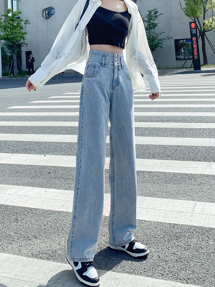 VERILADY | Quần ống rộng ống rộng denim thẳng