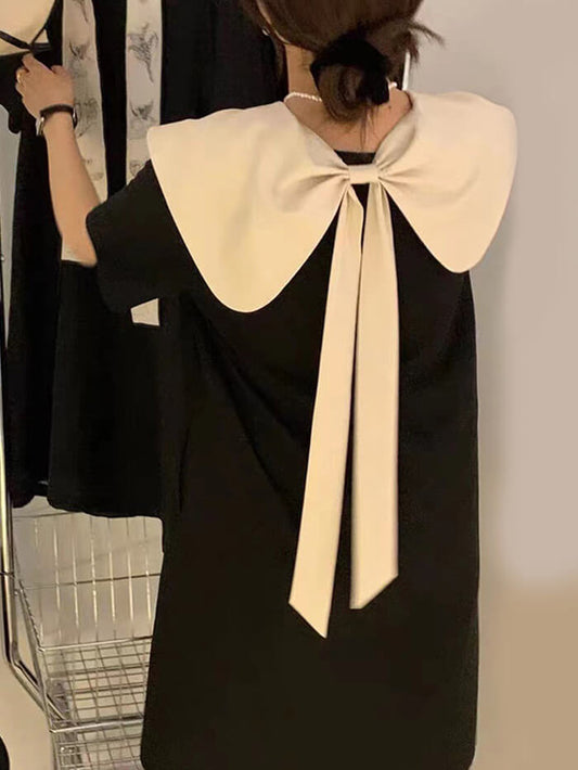 VERILADY | Đầm Hàn Quốc Cổ Nơ Lưng Thắt Nơ