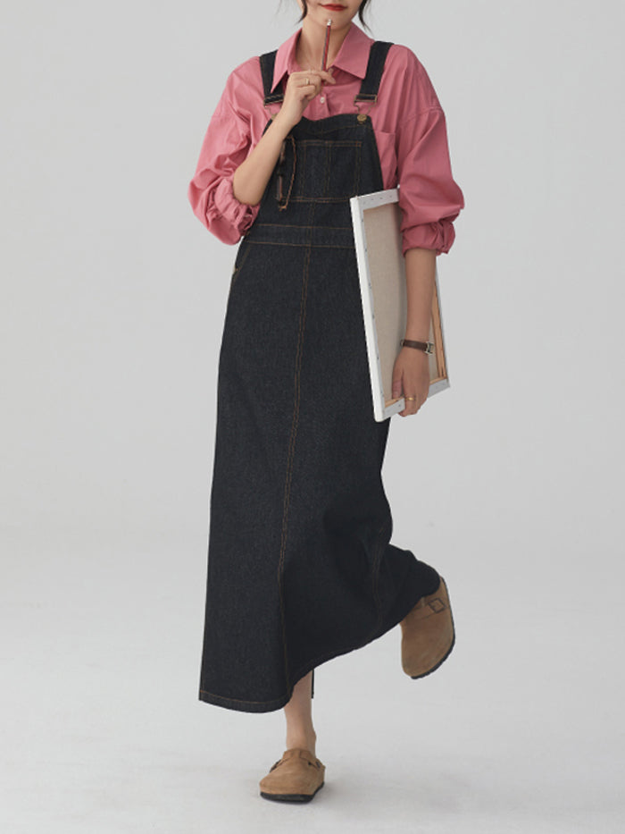 VERILADY | Váy midi denim phong cách retro