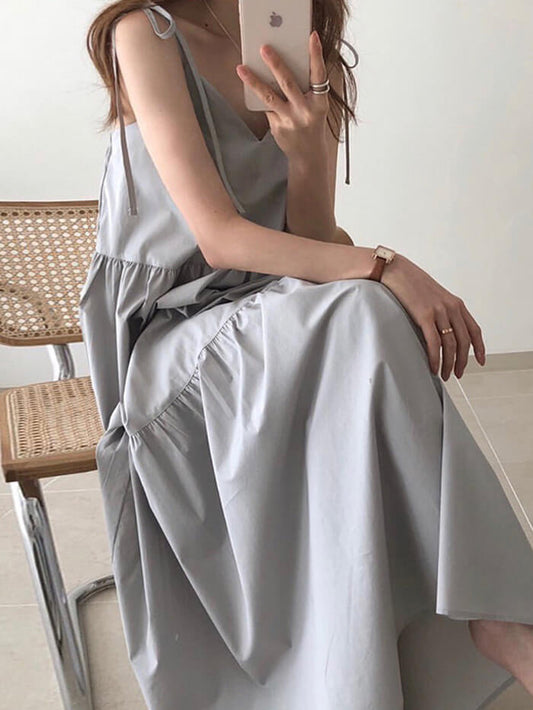 VERILADY | Váy nhiều tầng có dây đeo ruy băng