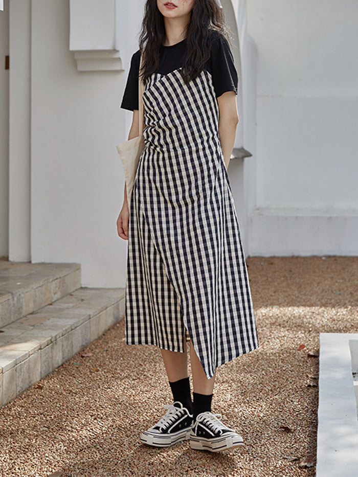 VERILADY |【予約商品 注文後7日~10日以内出荷】Tシャツ&キャミワンピ ビスチェガールズワンピ ギンガムチェック
