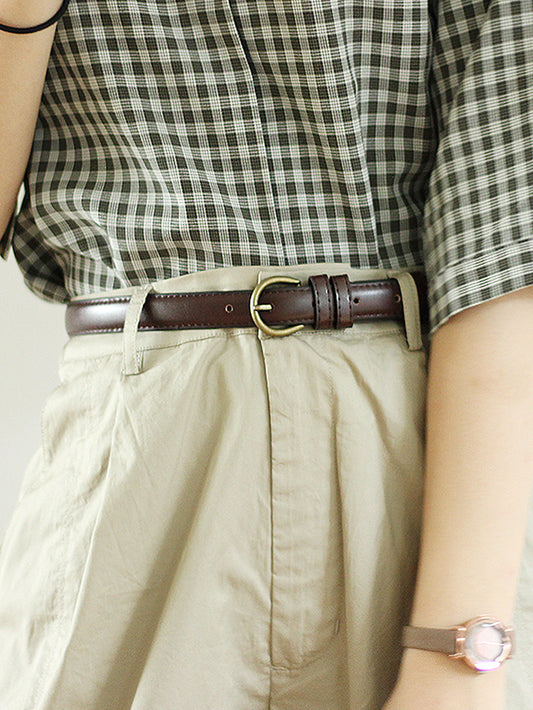 VERILADY | Thắt lưng da mỏng cổ điển đơn giản