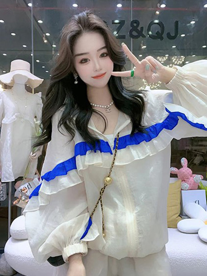 VERILADY | Bộ Áo Chống Nắng Tay Loe & Quần Ngắn Bộ 2 Món