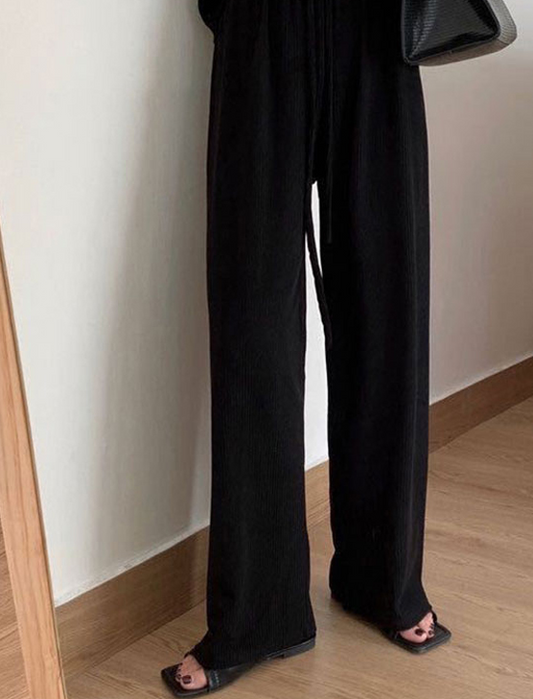 VERILADY | ハイウエストゴム付ワイドパンツ