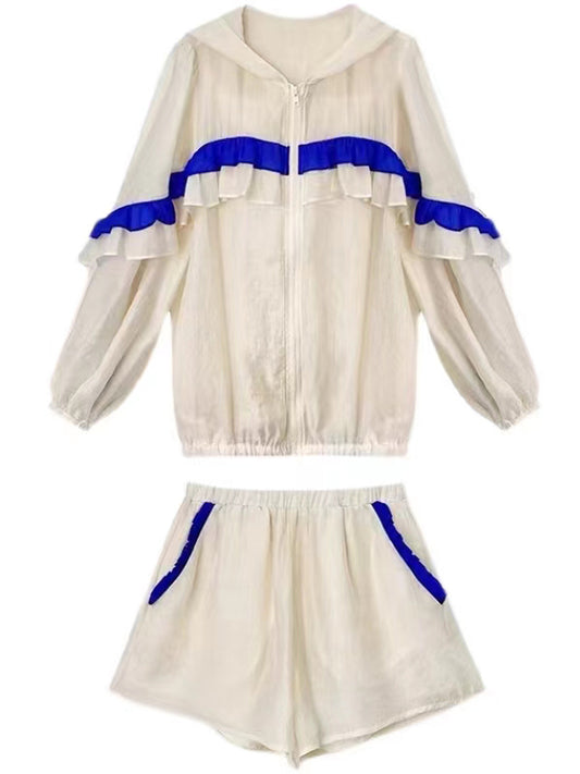 VERILADY | Bộ Áo Chống Nắng Tay Loe & Quần Ngắn Bộ 2 Món