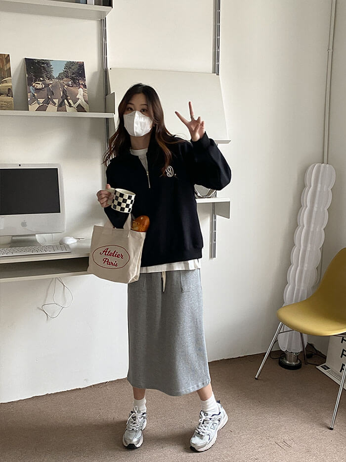 VERILADY | 拉鍊翻領運動衫