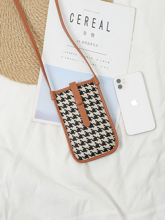 VERILADY |  千鳥柄 ヒョウ柄 縦型ショルダーバック