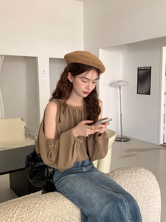 VERILADY | Áo trễ vai kiểu Hàn Quốc