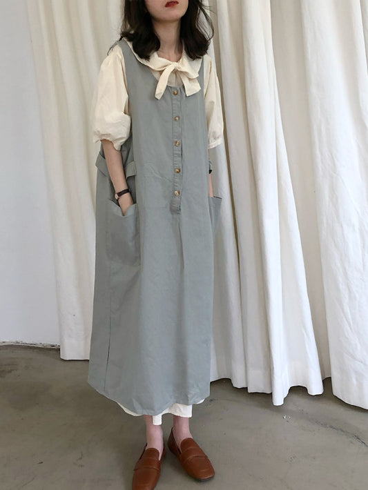 VERILADY | Đầm Không Tay Dáng Rộng Phong Cách Retro