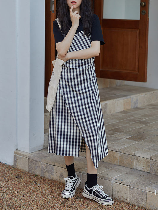 VERILADY |【予約商品 注文後7日~10日以内出荷】Tシャツ&キャミワンピ ビスチェガールズワンピ ギンガムチェック