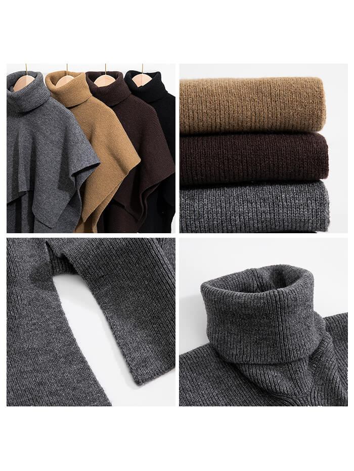 XÁC MINH | PONCHO ĐAN VẢI CỔ RÙA
