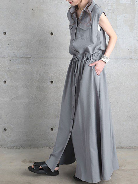 VERILADY | Đầm Sơ Mi Không Tay Mỏng