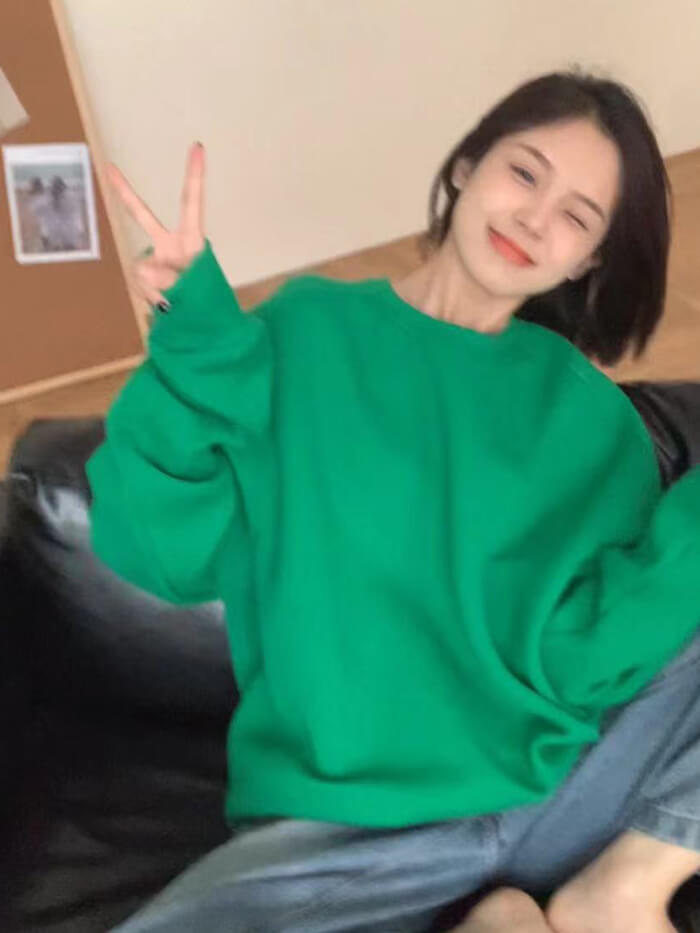 VERILADY | レトログリーンスウェット