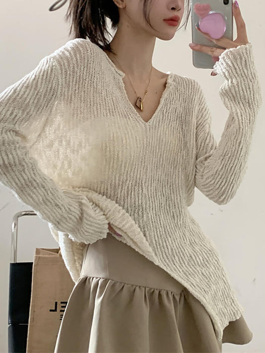 VERILADY | Áo dài dệt kim có đường xẻ không đều