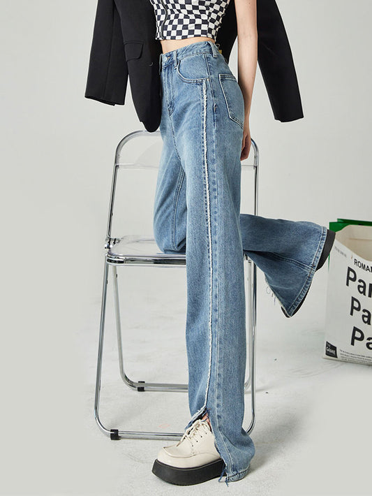 VERILADY | Quần jean nữ denim xẻ bên