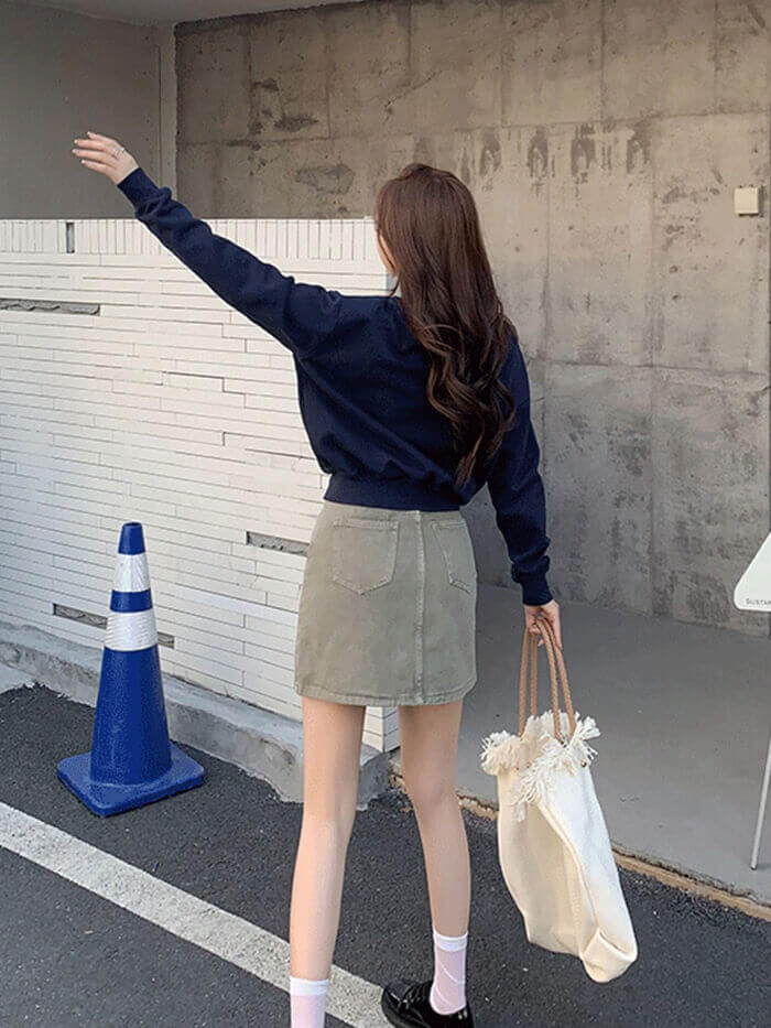 XÁC MINH | VÁY NGẮN DENIM CHỮ A