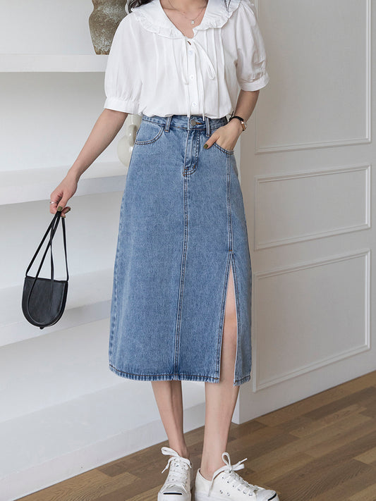 VERILADY | Váy denim xẻ trước