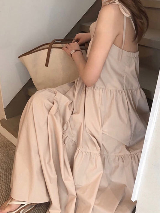 VERILADY | Váy nhiều tầng có dây đeo ruy băng