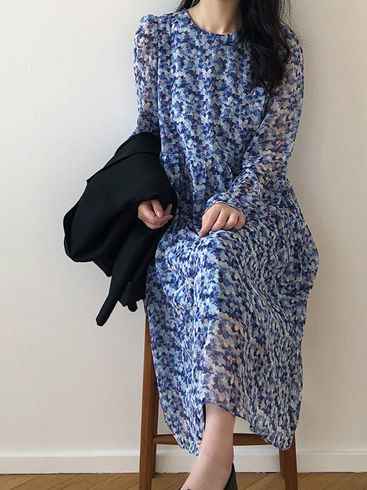 VERILADY | Đầm Nữ Tay Phồng In Hoa